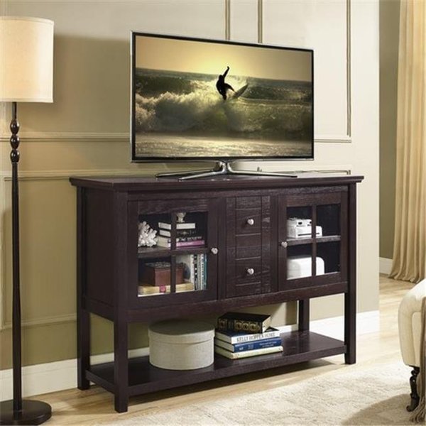 Walker Edison Furniture Walker Edison W52C4CTES 53 x 35 in. Wood Console Table TV Stand - Espresso W52C4CTES